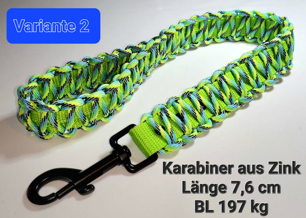 LO&G, Führleine mit Handschlaufe, Flach, 0,5 m (Gurtband & Paracord)